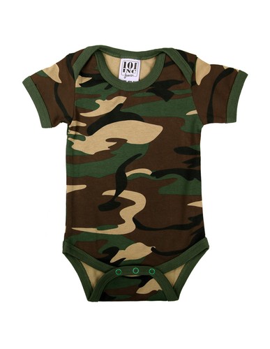 Body bambino neonato mimetico
