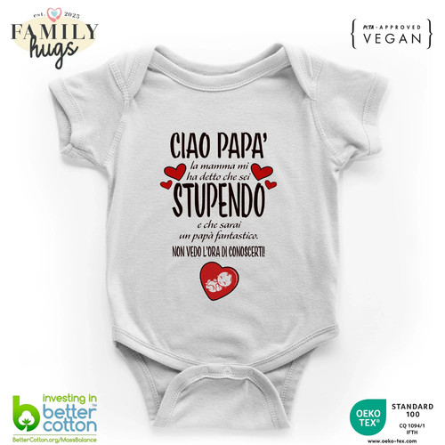 Body neonato ciao papà - neonato,