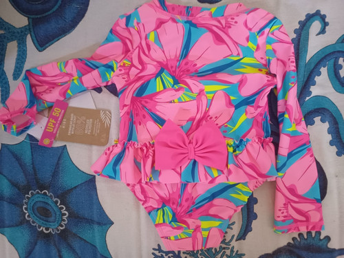 Costume bambina rosa - , manica